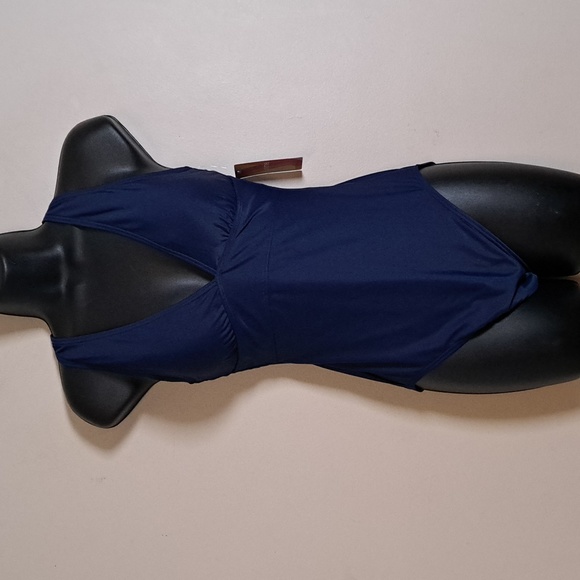 Yummie Maia Plunge One-piece Swimsuit Navy 6 - Picture 5 of 12